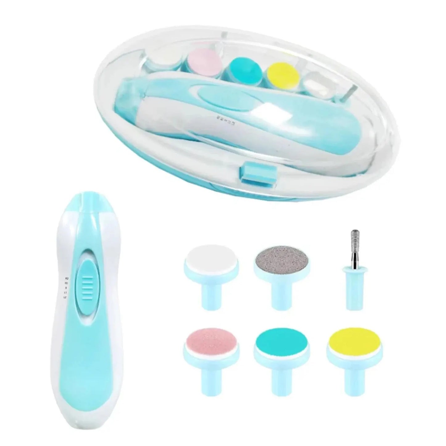 6 in 1 Electric Baby Nail Trimmer Sharpener, Kids Scissors, Baby Nail Care Trimmer Manicure