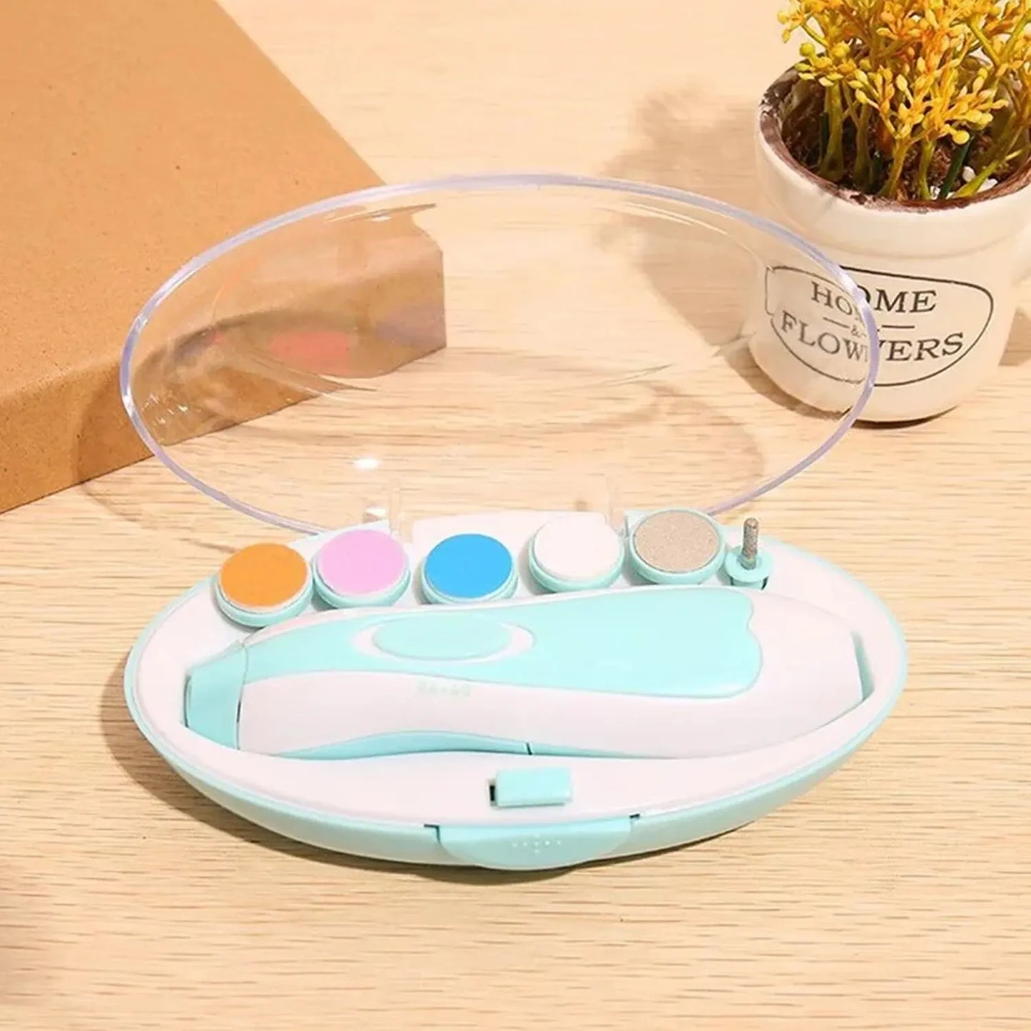 6 in 1 Electric Baby Nail Trimmer Sharpener, Kids Scissors, Baby Nail Care Trimmer Manicure