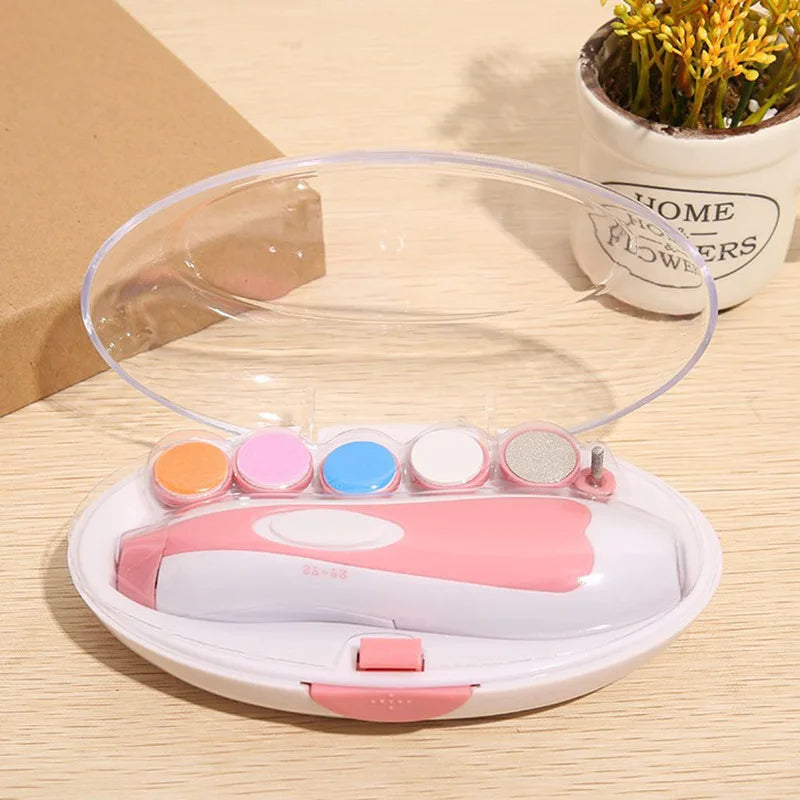 6 in 1 Electric Baby Nail Trimmer Sharpener, Kids Scissors, Baby Nail Care Trimmer Manicure