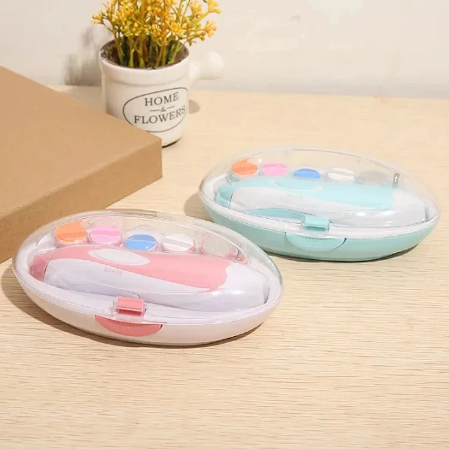 6 in 1 Electric Baby Nail Trimmer Sharpener, Kids Scissors, Baby Nail Care Trimmer Manicure