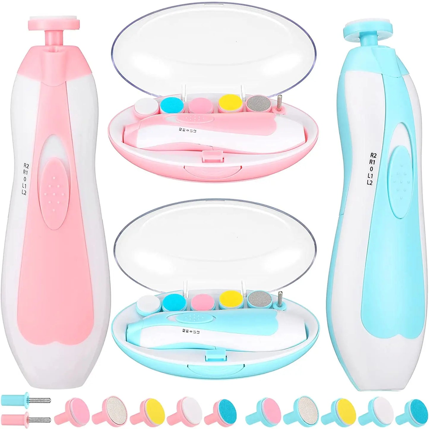 6 in 1 Electric Baby Nail Trimmer Sharpener, Kids Scissors, Baby Nail Care Trimmer Manicure