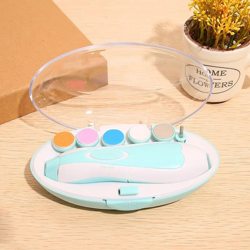 6 in 1 Electric Baby Nail Trimmer Sharpener, Kids Scissors, Baby Nail Care Trimmer Manicure