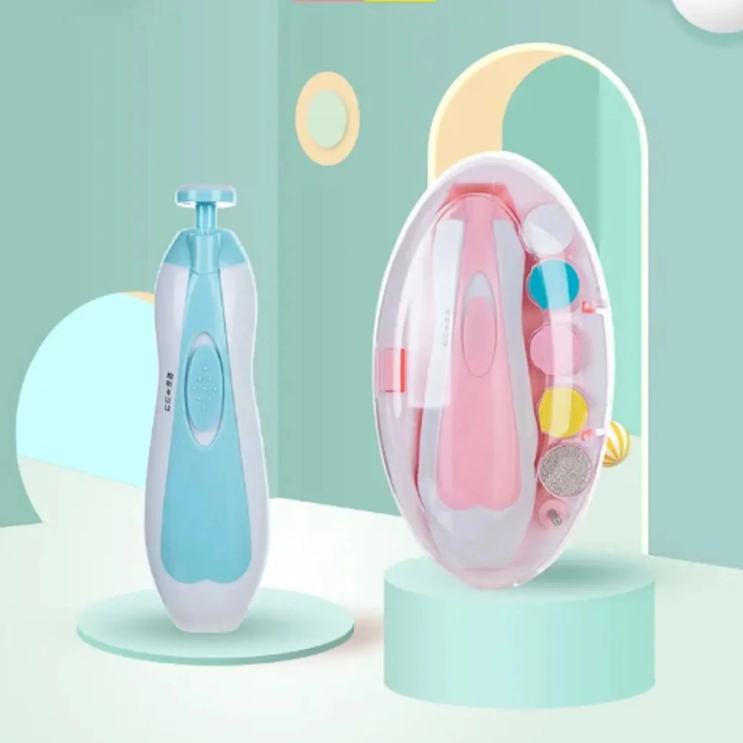 6 in 1 Electric Baby Nail Trimmer Sharpener, Kids Scissors, Baby Nail Care Trimmer Manicure